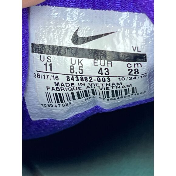 Nike Air Relentless Women’s Running Shoes Size 11 Gray Purple Teal 843882-003 - Picture 8 of 8